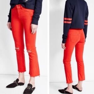 Mother Denim Insider Crop in firecracker red ❣️
